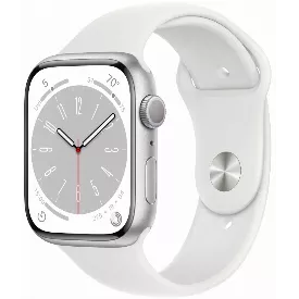 Умные часы Apple Watch Series 8 45 мм, Aluminium Case, silver/white Sport Band S/M